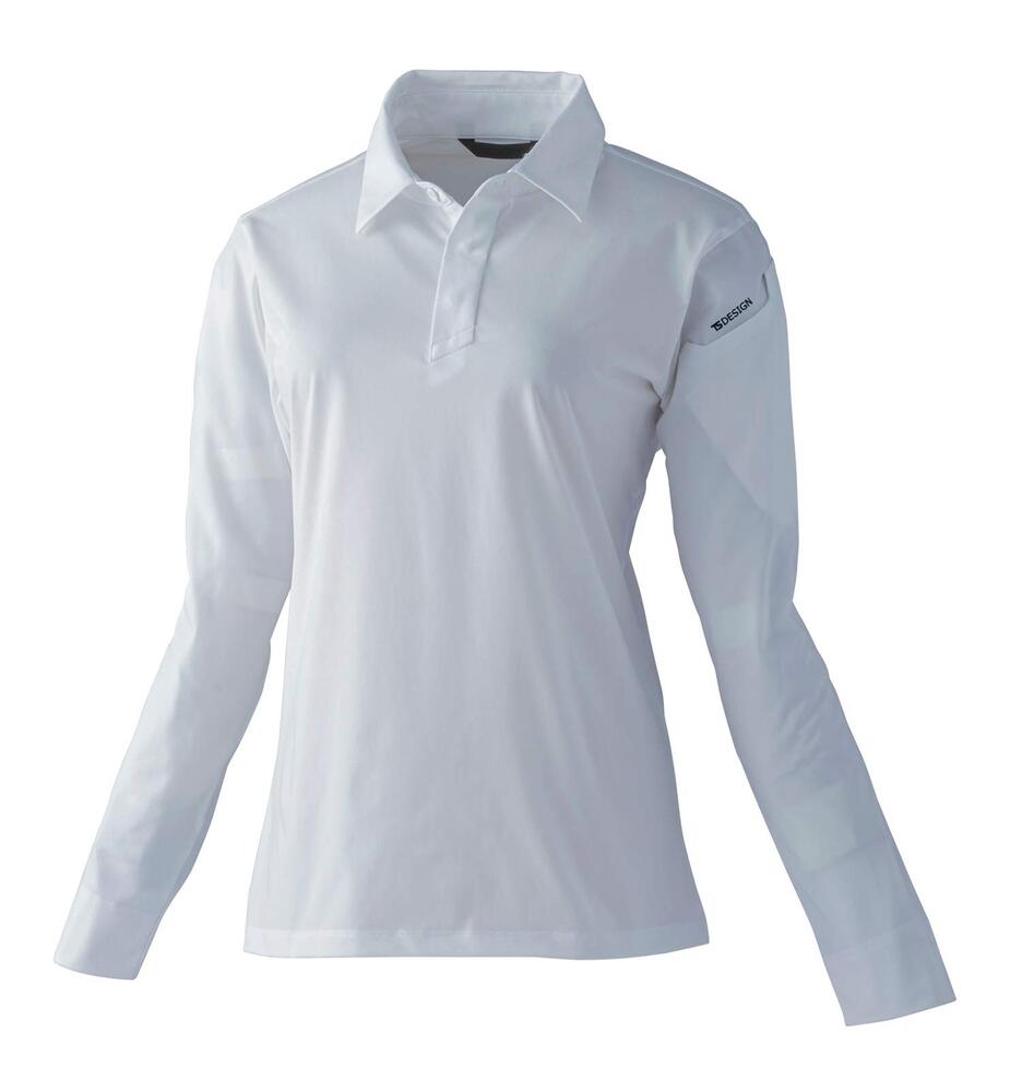 樂天商城 - TS DESIGN ティーエスデザイン 藤和 4Dロングポロシャツ 長袖ポロシャツ 91051 プライムフレックス使用 ストレッチ 吸汗速乾 帯電防止 形状安定 春夏 作業服 作業着 レディース 受注発注