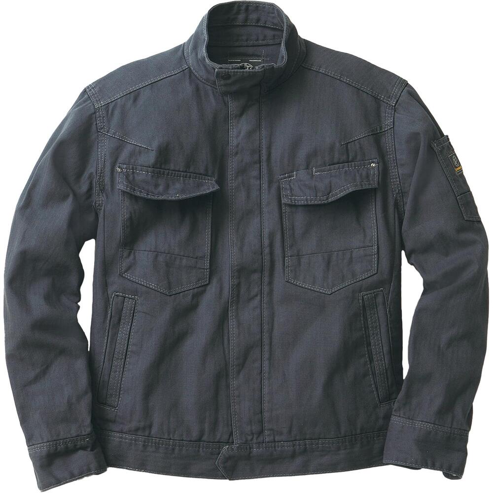 樂天商城 - EVENRIVER イーブンリバー フィッシャーストライプブルゾン 作業服 US-1107 綿100% ヘリンボン 高強度 スタイリッシュ 次世代ワークウェア 通年用 現場 釣り バイク 作業着 ジャケット ジャンパー メンズ 受注発注