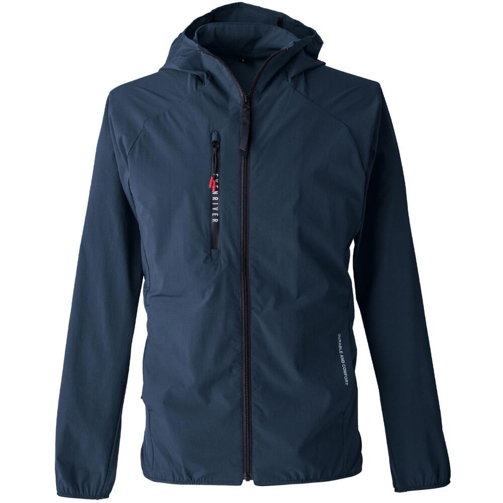 樂天商城 - EVENRIVER イーブンリバー パーカー フードジャケット GR1008 コーデュラ ストレッチ 軽量 速乾 接触冷感 薄手 通年 作業服 ワークウェア メンズ 受注発注