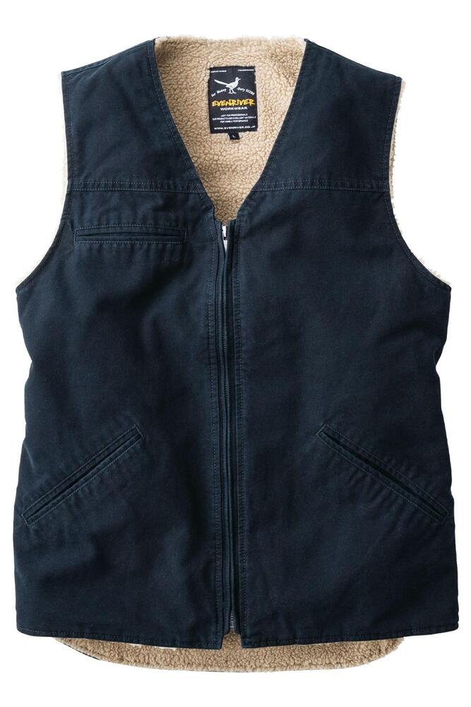 樂天商城 - EVEN RIVER イーブンリバー ベスト 防寒ベスト 作業ベスト R605 コットン 綿100% 裏ボア 保温 防寒 秋冬用 作業着 作業服 ワークウェア メンズ ユニセックス 受注発注