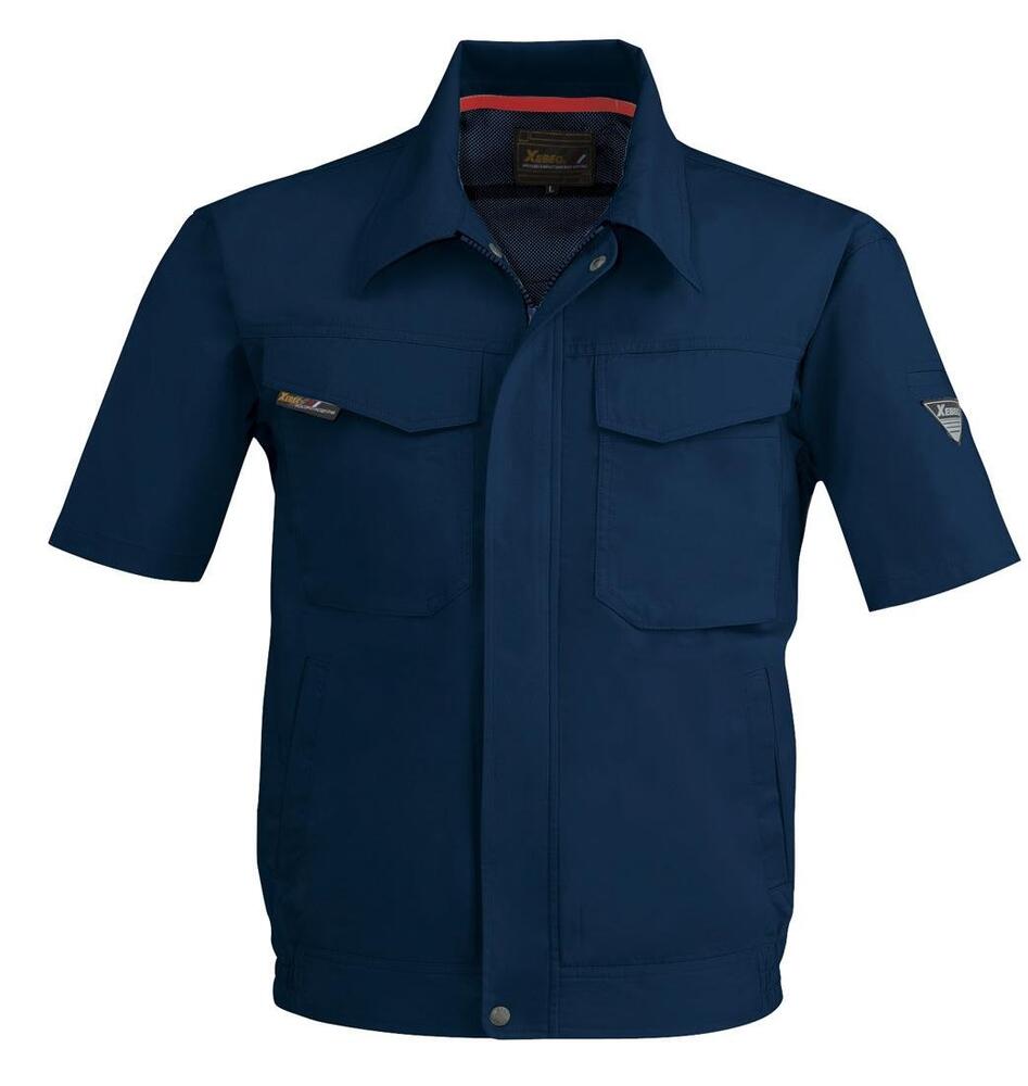 Jacket - [6月中エントリーでP10倍]XEBEC ジーベック 半袖ブルゾン 作業服 作業着 1471 帯電防止 動きやすい 多収納ポケット 春夏 ワークウェア ユニセックス 受注発注