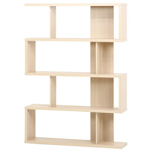 【10%OFFクーポン配布中】 S型 ディスプレイシェルフ 4段 WHW デザイン 実用 オシャレ オープンタイプ 壁付け 間仕切り A4サイズ 収納 縦横 横向き オープンシェルフ オープンラック おしゃれ 北欧 木製 棚 ラック キッチン 台所 整理棚 リビング収納