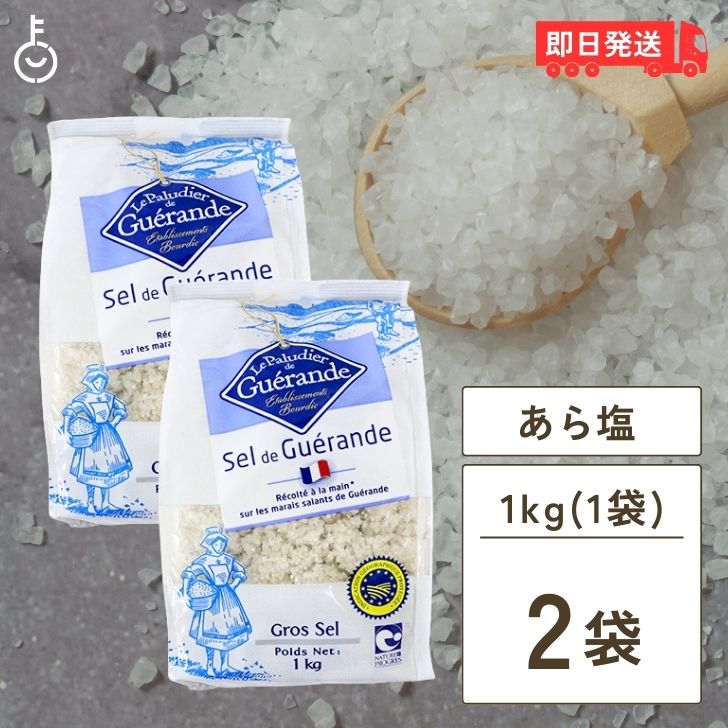 【マラソン限定！最大2000円OFF】 ゲランドの塩 セルマランドゲランド あら塩 1kg 2個 粗塩 調味料 塩 ソルト あらじお アラジオ セル..