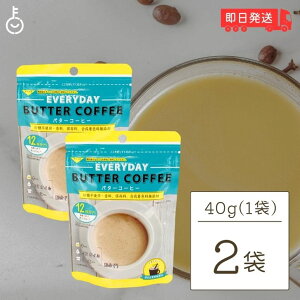 エブリディ バターコーヒー 40g 2袋 粉末 インスタントコーヒー ギー MCTオイル お試し GHEE MCT バター コーヒー グラスフェッドバター フラットクラフト ギーオイル イージー GHEE MCT ギー＆MCT