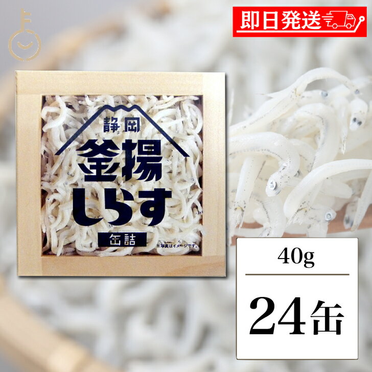 【ポイント3倍!11/24 23:59まで】 静岡釜揚しらす缶詰 40g 24缶入 山梨罐詰 静岡釜揚しらす 缶詰 静岡 名産品 シラス 駿河湾 おつまみ つま...