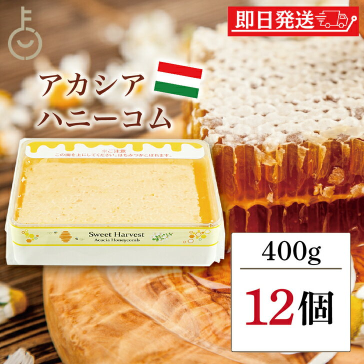 【ブラックフライデー限定!最大2000円OFF】 スイートハーベスト 豊産業 アカシアハニーコム 400g ×12 巣蜜 コムハニー アカシア はちみつ ハチミ...