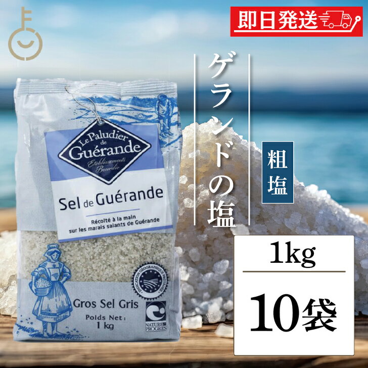 【ブラックフライデー限定!最大2000円OFF】 塩 粗塩 調味料 ゲランドの塩 セルマランドゲランド あら塩 1kg 10個 ソルト あらじお アラジオ セル...