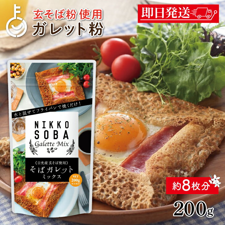 【ブラックフライデー限定!最大2000円OFF】 松屋製粉 そばガレットミックス 日光産玄そば使用 200g 1個 ガレット 蕎麦粉 そば粉 国産 蕎麦 パンミ...