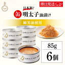 【マラソン限定!最大2000円OFF】 ふくや 缶明太子 油漬け 85g 6個 明太子 おつまみ めんたいこ 子明太子 油漬け ギフト プレゼント お返し キャ...