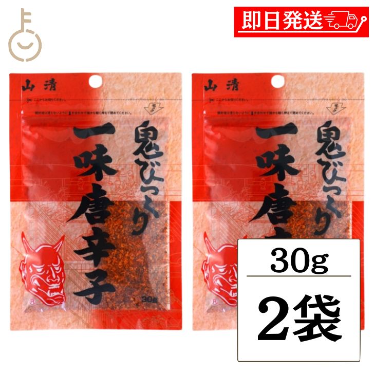 【ブラックフライデー限定！最大2000円OFF】 山清 鬼びっくり一味唐辛子 30g 2袋 一味唐辛子 小袋 粉末..