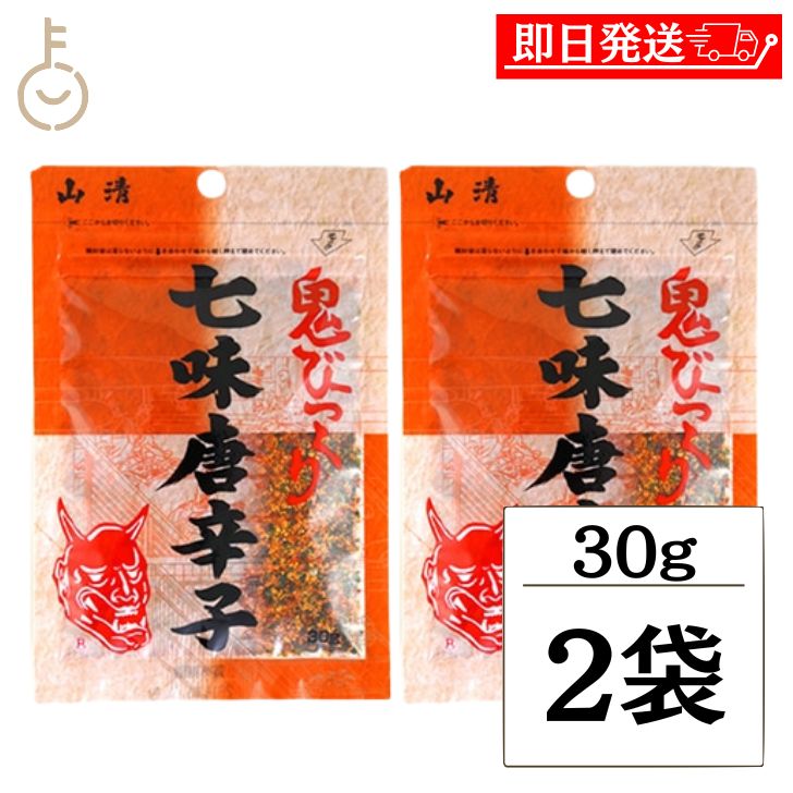 【ブラックフライデー限定!最大2000円OFF】 山清 鬼びっくり七味唐辛子 30g 2袋 七味唐辛子 小袋 粉末 スパイス 唐辛子 しちみ とうがらし やませ...