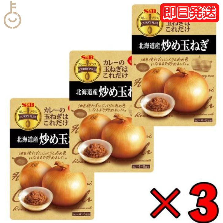 【6/1限定！ポイント5倍 最大2000円OFF】 S&B エスビー食品 カレープラス 北海道産炒め玉ねぎ 180g ×3 炒め玉ねぎ 炒め 玉ねぎ たまねぎ タマネギ オニオン onion カレー レトルトパウチ レトルト パウチ 簡単 食品 甘み コク 食感 ご家庭 北海道産 北海道 送料無料