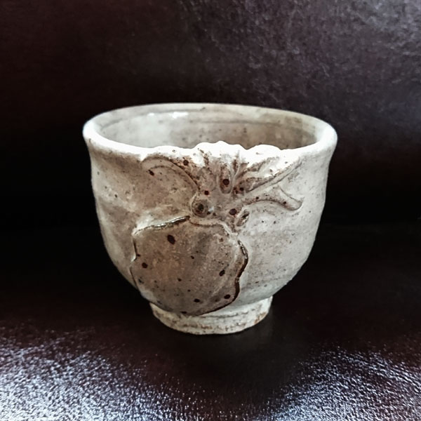 小杉窯作　アオリイカぐい飲み　唐津焼　【誕生日プレゼント、父の日、還暦祝い 釣り】