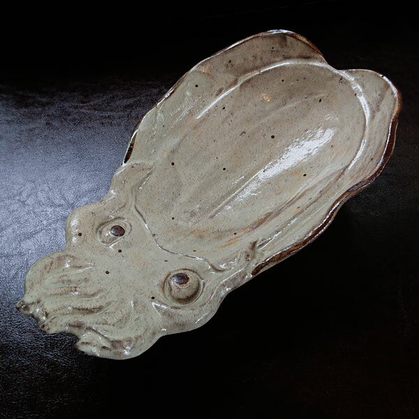 小杉窯作　アオリイカ鉢　唐津焼　【誕生日プレゼント、父の日、還暦祝い 釣り】