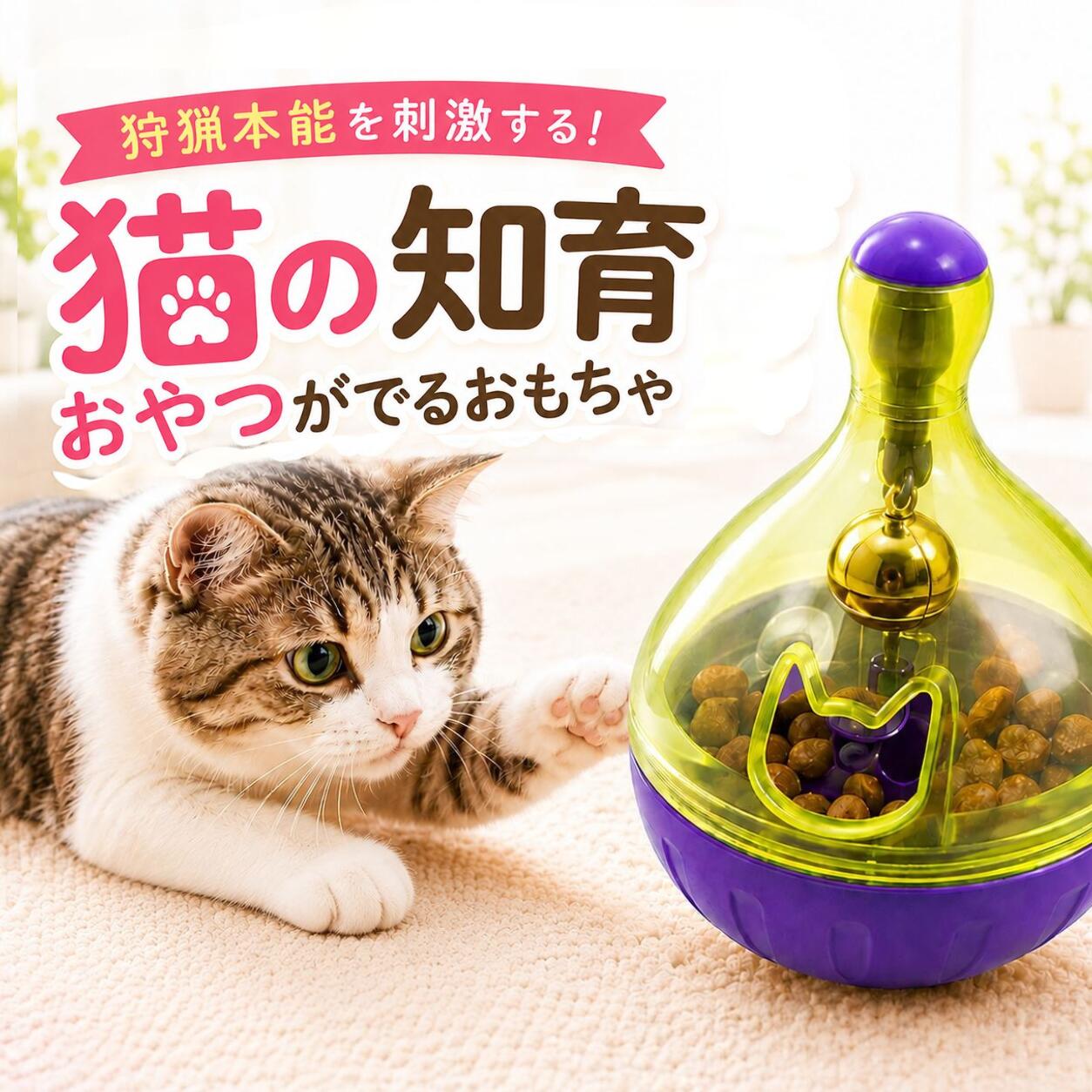 ＼マラソン当店全品P3倍！／ キャット 子猫 おもちゃ 猫のおもちゃ おやつ ボール 全3色 猫おもちゃ 留守番 早食い防止 食べすぎ防止 運動不足解消 ねこじゃらし 猫じゃらし おやつがでるおもちゃ おやつ 玩具 おもちゃ 送料無料 にゃんこ