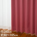 KEYUCA ケユカ カーテン ドレープ ピンク 形状記憶 遮光1級 ウォッシャブル 防炎 遮熱 巾200×丈80〜105cm DP625