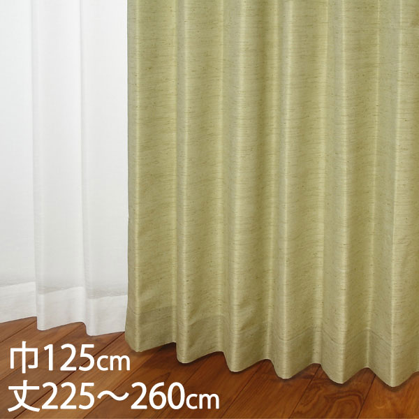 Rakuten - KEYUCA ケユカ カーテン ドレープ グリーン 形状記憶 ウォッシャブル 防炎 巾125×丈225～260cm TDOS7568[カーテン 防炎カーテン 洗える ウォッシャブル 厚手 ドレープカーテン オシャレ モダン グリーン（緑色） 新生活 引越し祝い]
