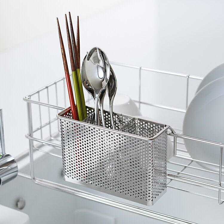 水切りかごのオプションとして使用できるカトラリーポケット ケユカ Colva 楽天1位 Ii カトラリーポケットl ステンレス キッチン用品 水切りかご 水切りラック 無地 シンプル おしゃれ ステンレスカゴ 水切りカゴ 水切り カトラリー 水切りポケット 便利グッズ