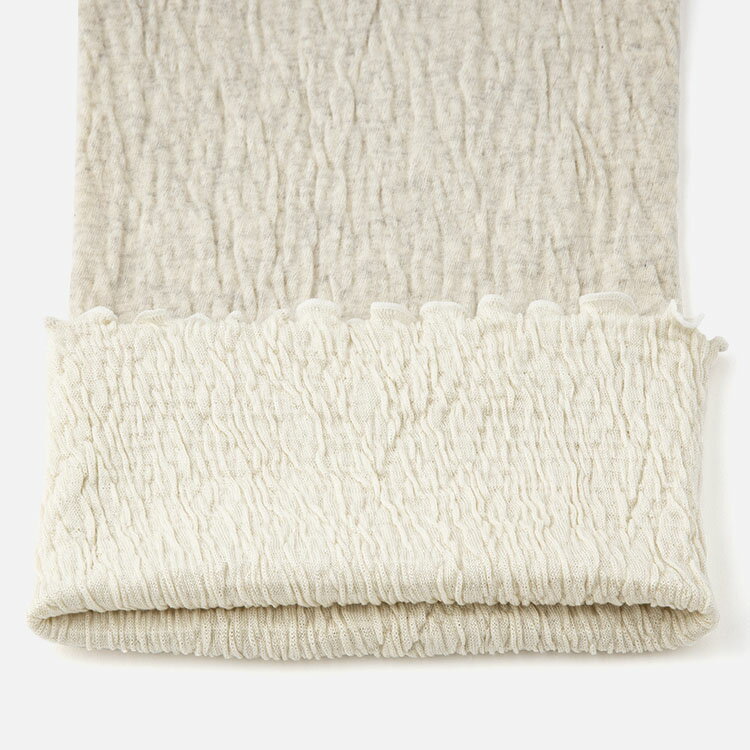 【KEYUCA公式店】ケユカ [日本製]4WAY 内側絹のおやすみロングハラマキ アイボリー [国産 ネックウォーマー 腹巻き チューブトップ ヘアキャップ 無地 シンプル おしゃれ フェムケア 通販] 3