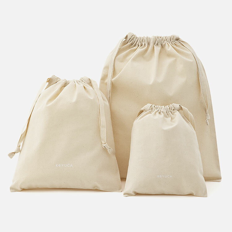 【KEYUCA公式店】ケユカ 【セルフラッピング専用】C巾着 Mサイズ アイボリー [ギフ...