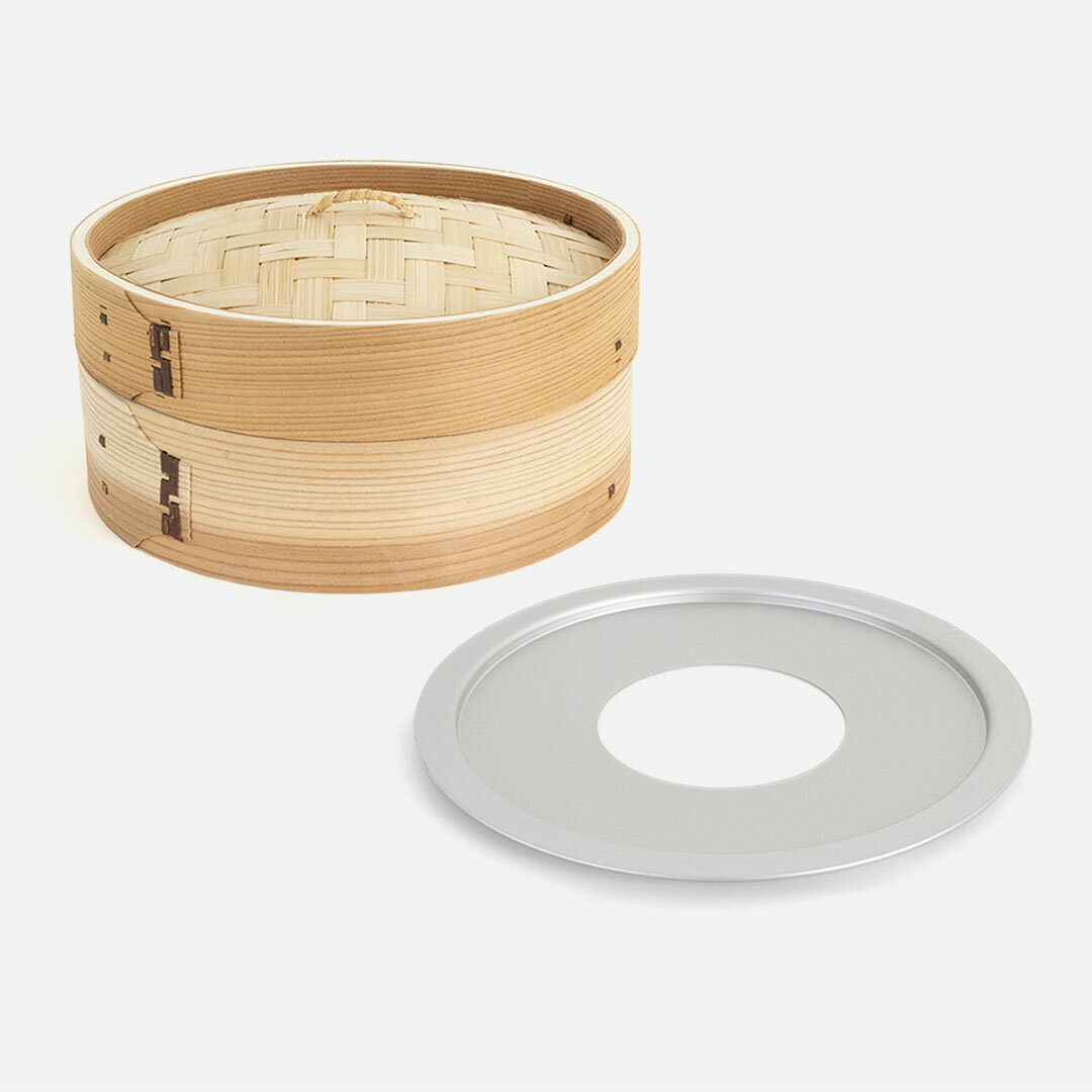 【KEYUCA公式店】 【WEB限定】ケユカ 杉せいろ 18cm・受け台セット[セイロ 蒸し器 蒸籠 蒸籠用受け台 蒸し料理 調理器具 キッチングッズ キッチン用品 セット 受け台 中華 受け皿 中華せいろ 蒸篭 蒸し板 小籠包 焼売 シューマイ 餃子 せいろ蒸し 蒸し器せいろ］のサムネイル