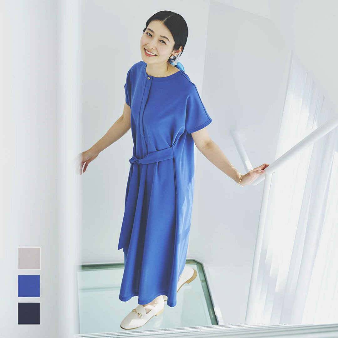 【KEYUCA公式店】ケユカ マルチWAYポンチワンピース [レディース ワンピ ストレッチ 新作 夏 ベルト ウォッシャブル 洗える 通販]のサムネイル