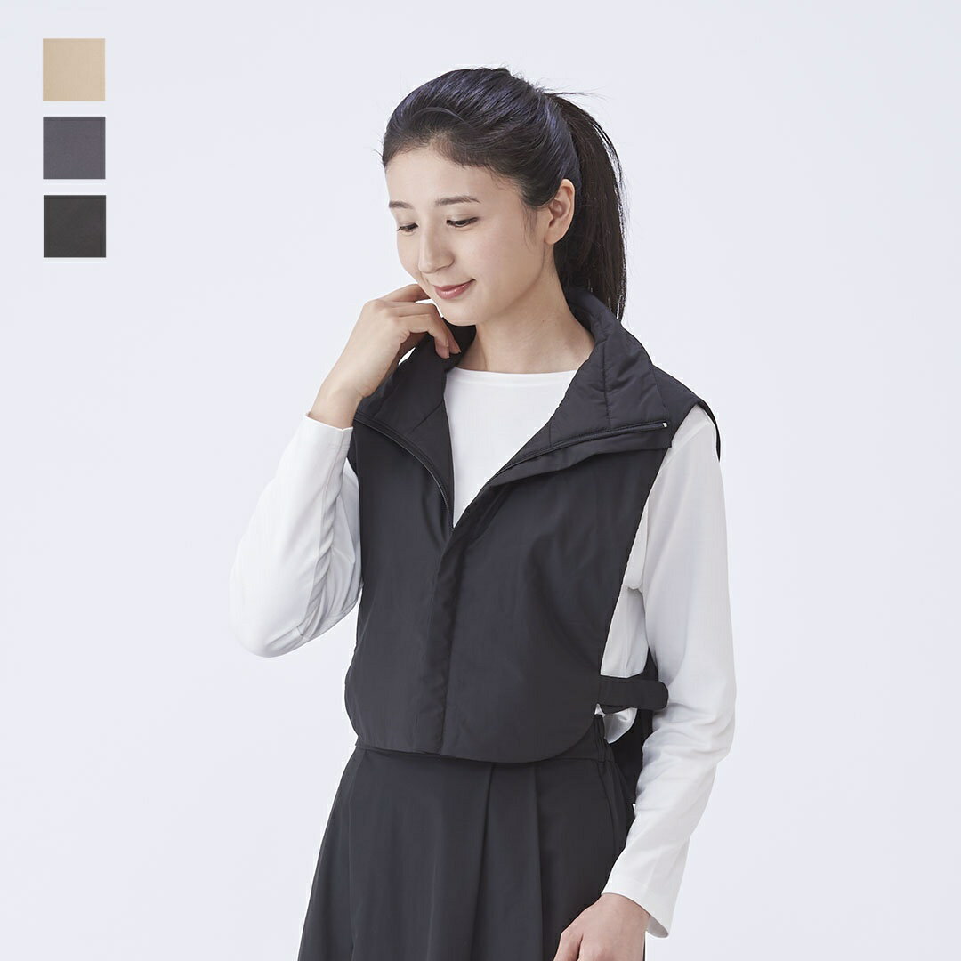 【KEYUCA公式店】ケユカ 中綿入り撥水インナーベスト [ホックボタン ポリエステル ジェンダーレス マット 撥水加工 機能的 フィット 通販]のサムネイル
