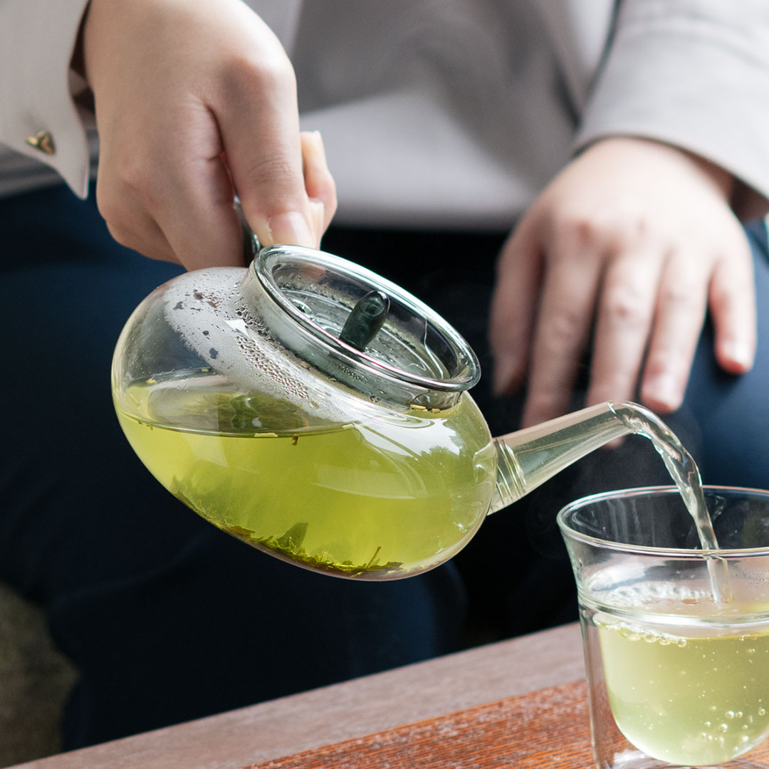 【KEYUCA公式店】ケユカ Crapo 耐熱ガラス急須 [キッチン用品 ティーポット お茶 電子レンジ対応 クリ..