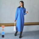 【KEYUCA公式店】ケユカ ショルダーボタンデザインニットワンピース [レディース ワンピース ニットワンピース 新作 冬 ボタン アイライン 細見え 静電気...
