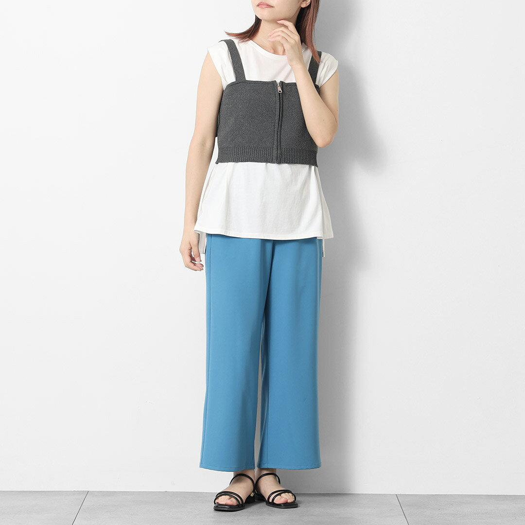 【KEYUCA公式店】ケユカ フロントZIPニットビスチェ [レディース トップス ビスチ...