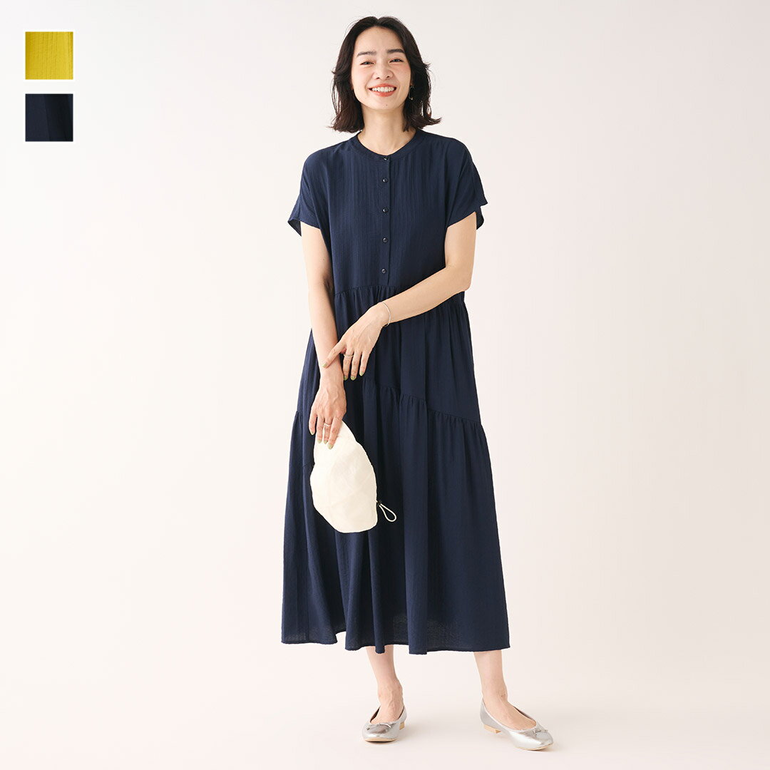 【KEYUCA公式店】ケユカランダムティアードワンピース[レディース ワンピース ティアード ランダム おしゃれ 通販|ランダムティアードワンピース KEYUCA(ケユカ) 30代 40代 50代 洗える ウォッシャブル 通販]