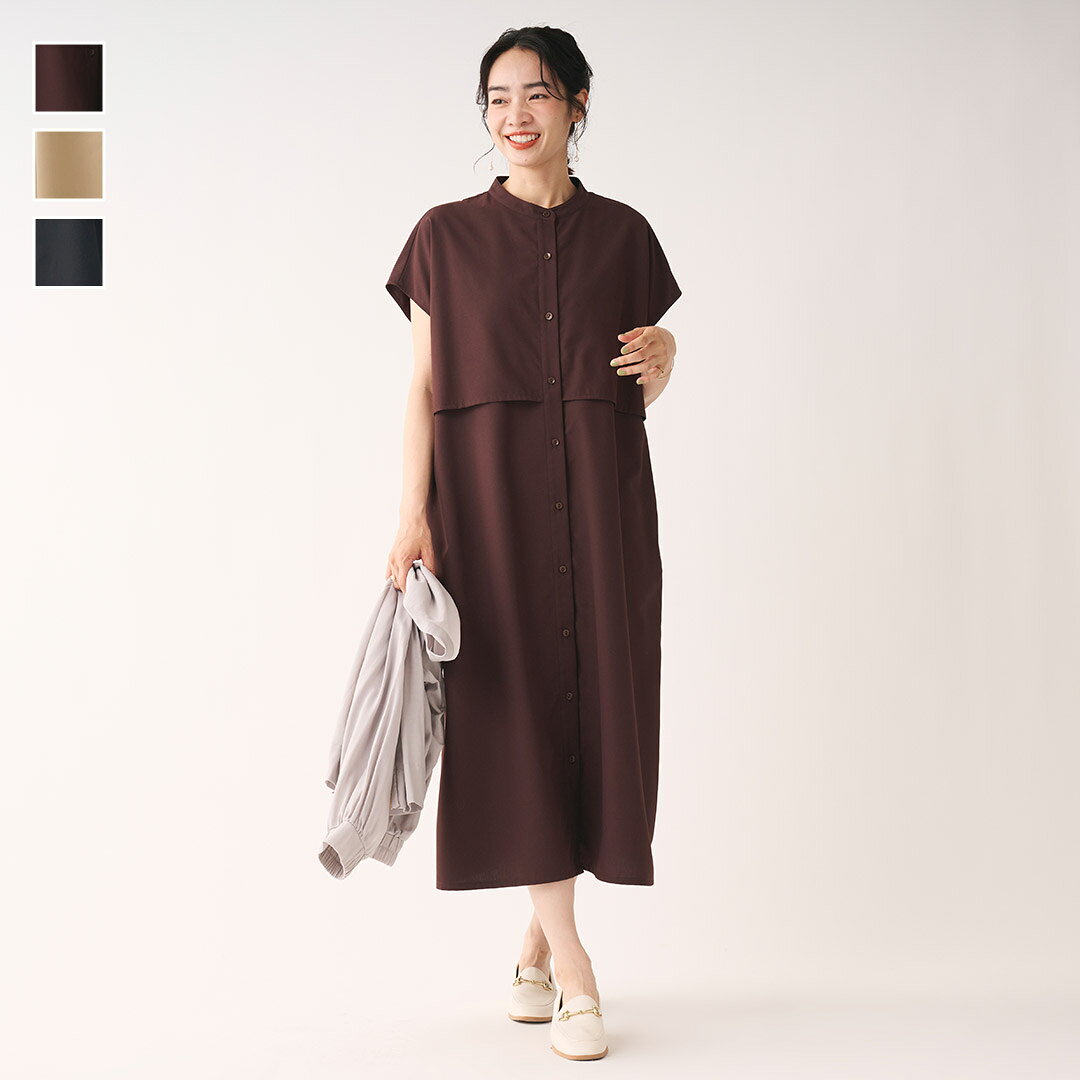 Rakuten - 【KEYUCA公式店】ケユカコットンライクレイヤードシャツワンピース[レディース ワンピース ワンピ シャツワンピ レイヤード 着映え おしゃれ 30代 40代 50代 洗える ウォッシャブル 通販]