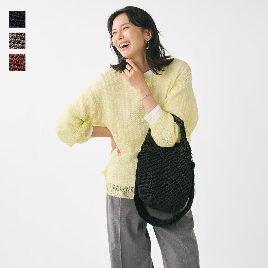 【KEYUCA公式店】ケユカN2WAYメッシュくり手丸底バッグ[バッグ かばん トート ショルダー ハンドメイド レディース おしゃれ 30代 40代 50代 通販]