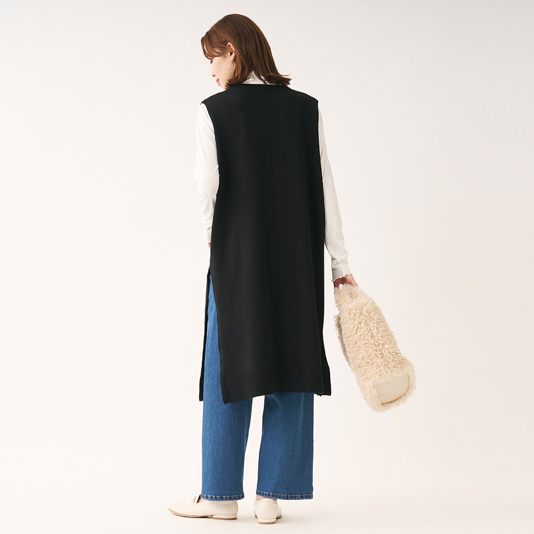 【KEYUCA公式店】ケユカ ロングニットベスト[レディース トップス ベスト ニット ...