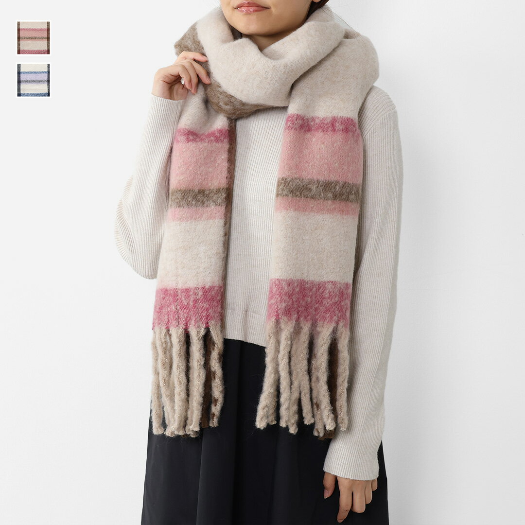 【KEYUCA公式店】静電気防止カラーブロックマフラー[マフラー ストール 静電気防止 襟巻き シンプル レ..