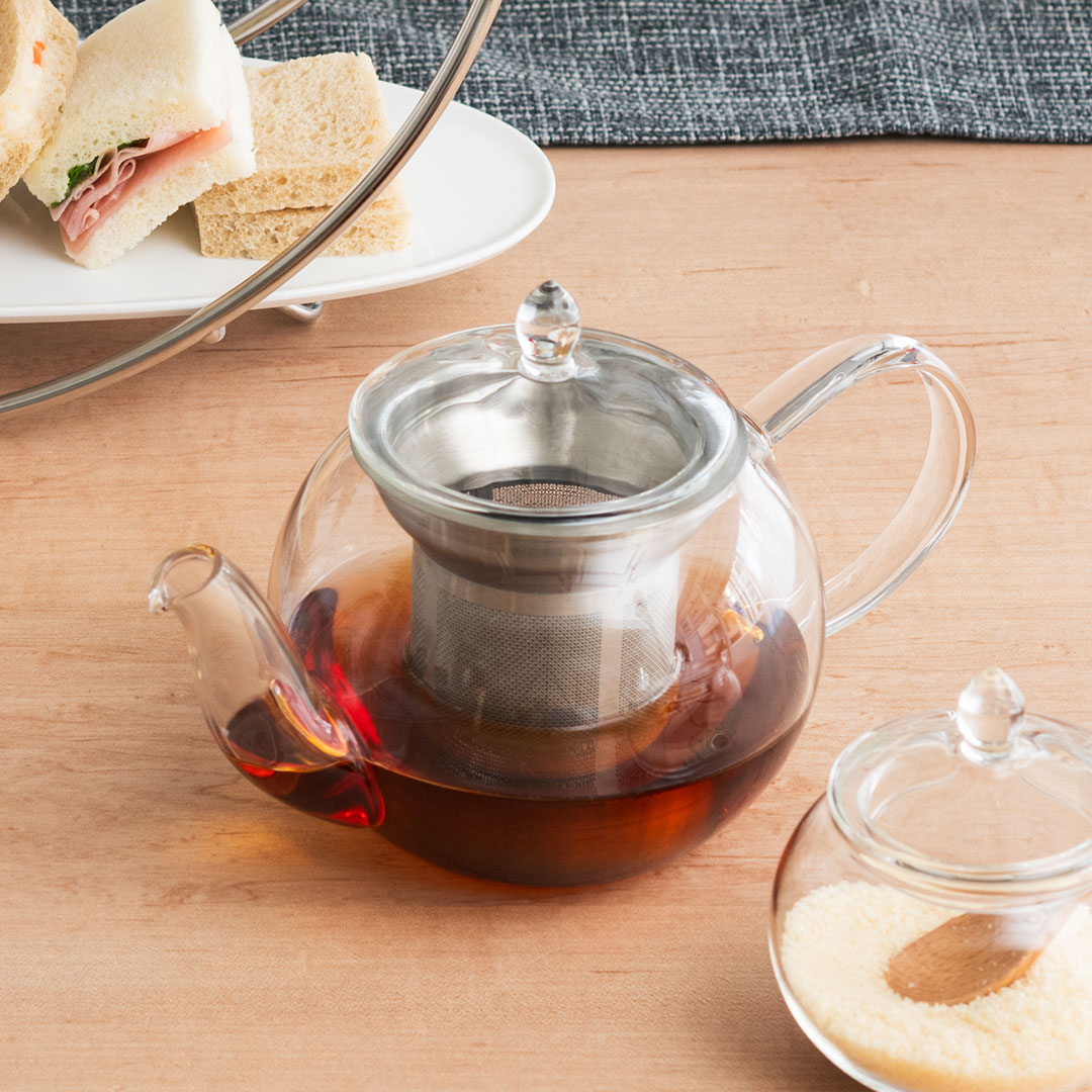 【KEYUCA公式店】ケユカ Malte 耐熱ガラスティーポット[耐熱ポット 電子レンジ対応 食洗器対応 コーヒー 紅茶 茶こし付き 食器 キッチンアイテム クリア おしゃれ シンプル モダン ポット ガラスポット ティーポット 茶漉し付き 耐熱ガラス お茶 食洗機対応 急須 ガラス]