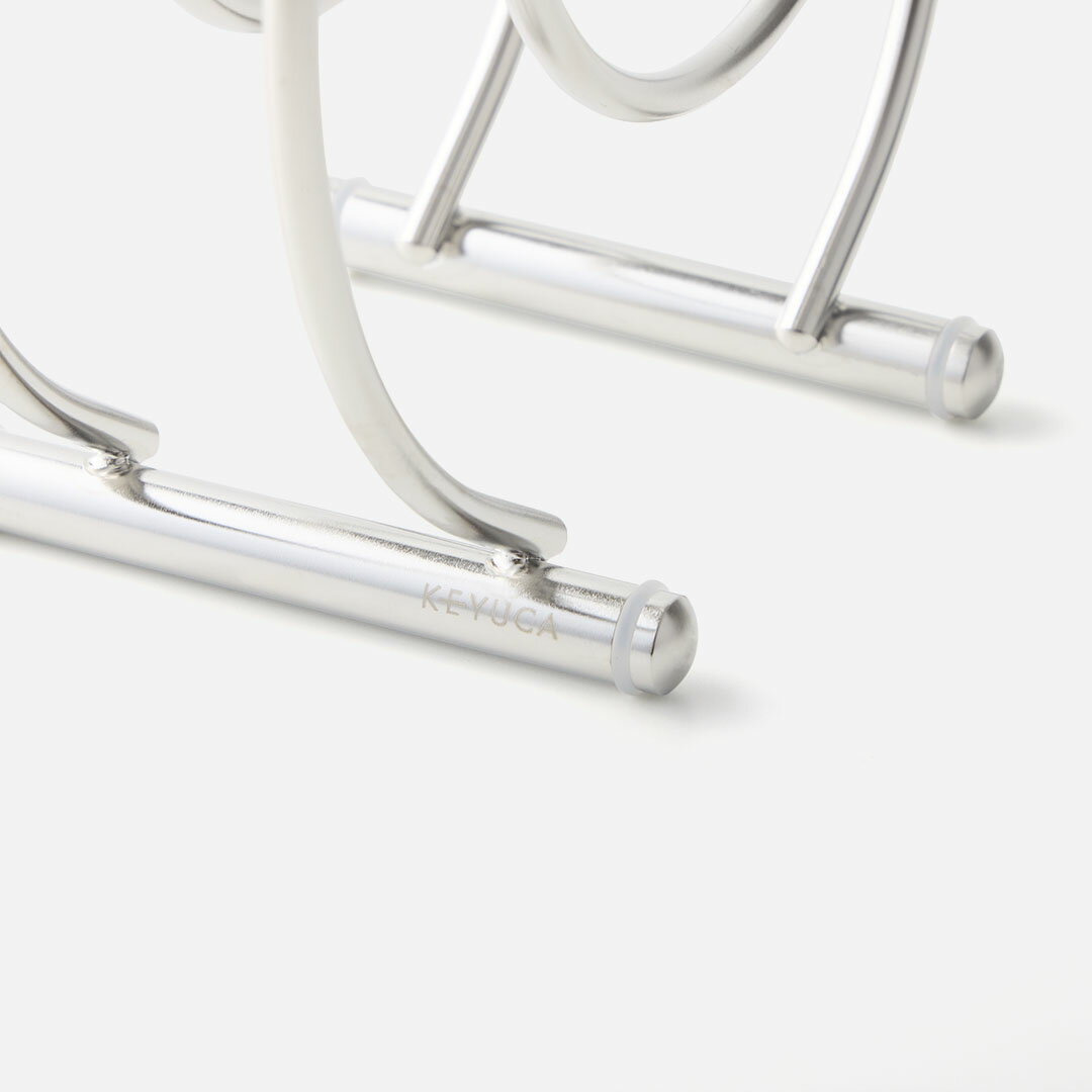 【KEYUCA公式店】ケユカ Lid stand 85[鍋蓋スタンド おしゃれ シンプル デザイン ステンレス キッチン雑貨 キッチン用品 水切りラック まな板 スタンド 鍋蓋 ラック 収納 ディッシュスタンド お皿スタンド 蓋 キッチン 鍋ふたスタンド 鍋ふたホルダー 鍋ふた置き 鍋ふた立て]