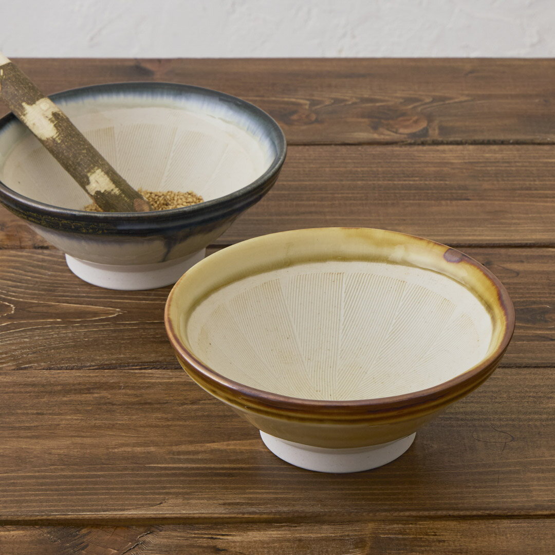 【KEYUCA公式店】ケユカ 【美濃焼】にじみすり鉢 18cm [国産 器 食器 胡麻すり シンプル 調理 食洗機可]