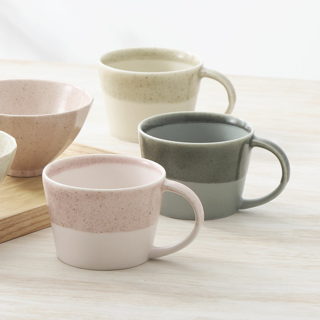 【KEYUCA公式店】ケユカ 【美濃焼】砂目掛分けマグ [国産 コップ マグカップ 食器 かわいい コーピーカップ スープカップ 食洗機可]