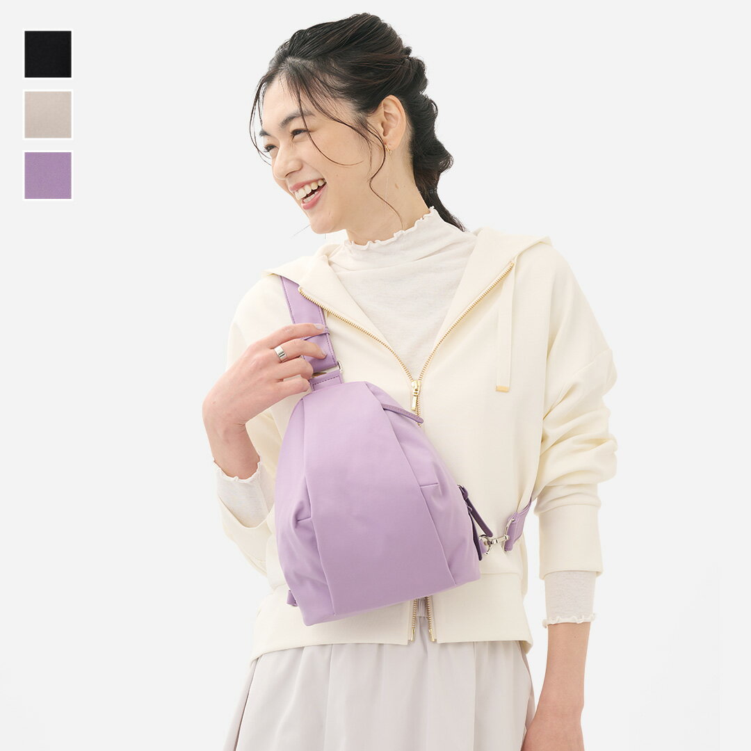 【KEYUCA公式店】ケユカ Nワンショルダーボディバッグ [バッグ 旅行 お出かけ 普段使い 調節可能 負担軽減 ファスナーポケット 左右取付け変更可能]