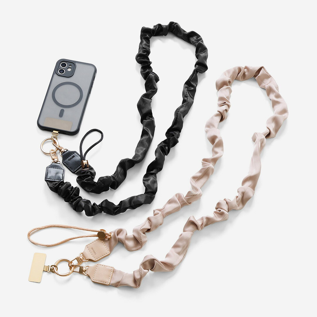 Rakuten - 【KEYUCA公式店】スマホショルダー サテン[ショルダーストラップ ストラップホルダー ネックストラップ 肩掛け 紐 ひも 大人 女性 レディース かわいい 人気]