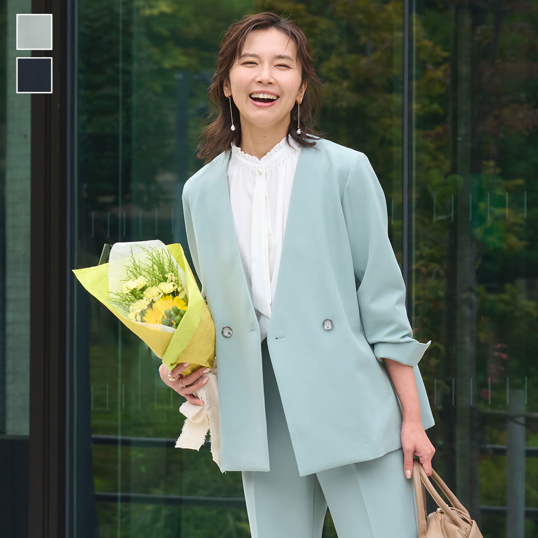 Rakuten - 【KEYUCA公式店】ケユカ 【すごナノ撥水】ノーカラージャケット[レディース アウター ジャケット ノーカラー 撥水 防汚 ストレッチ 春 おしゃれ 30代 40代 50代 洗える ウォッシャブル 通販]