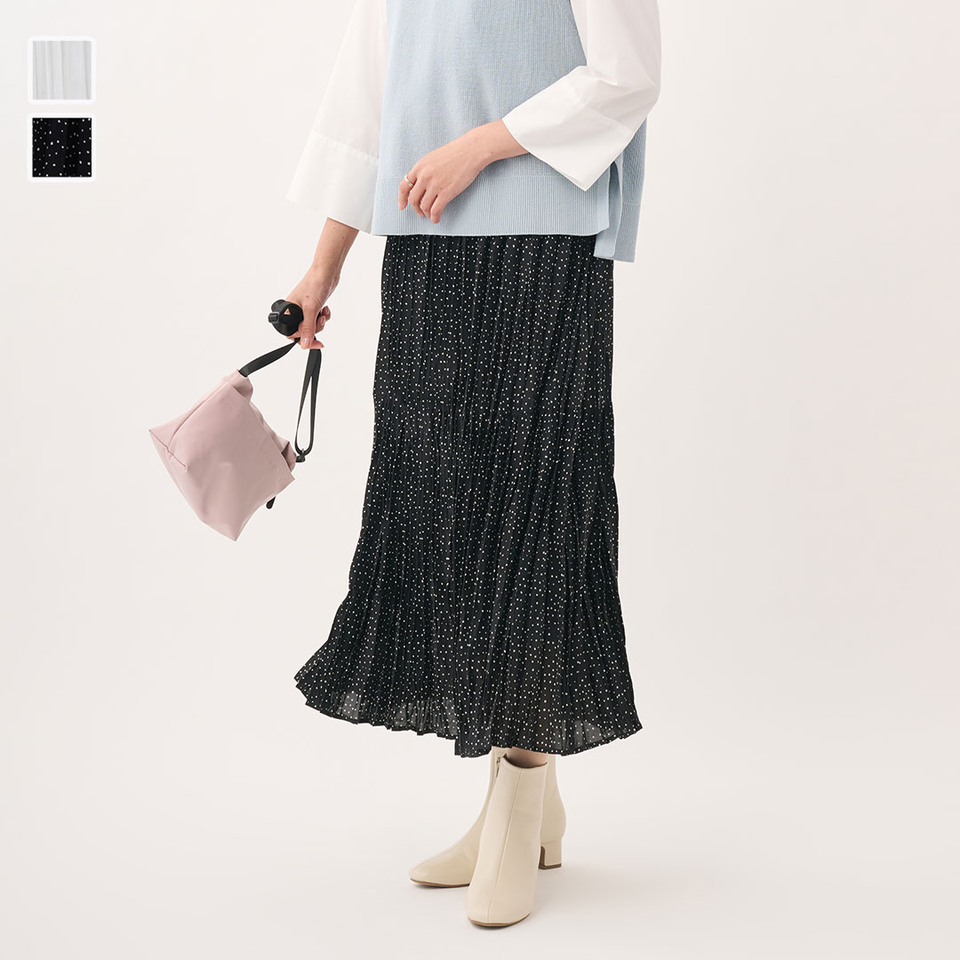 【KEYUCA公式店】ケユカ プリーツティアードスカート[レディース ボトムス スカート プリーツ ティアード 春 脚長効果 おしゃれ 30代 40代 50代 洗える ウォッシャブル 通販]