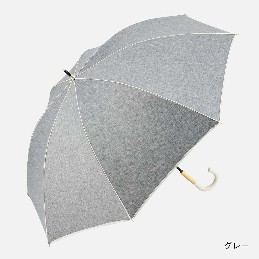 【KEYUCA公式店】【遮光・UVカット】 ケユカ 長傘 遮光パイピングシャンブレー[遮...