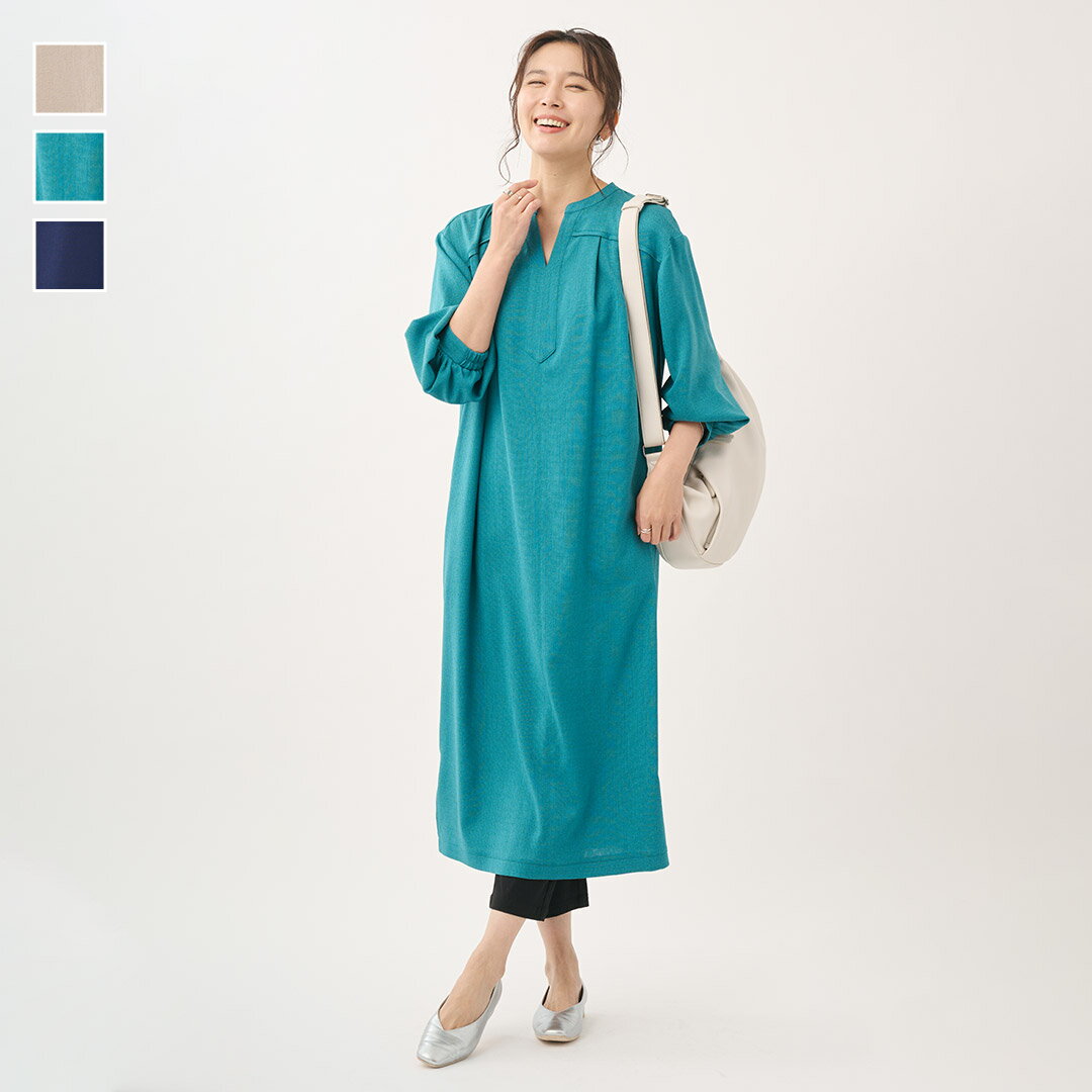 乐天商城 - 【KEYUCA公式店】ケユカ 【すごナノ撥水】リネンライクワンピース[レディース ワンピース ワンピ リネン 防汚 撥水 定番 麻調合繊 春 おしゃれ 30代 40代 50代 洗える ウォッシャブル 通販]