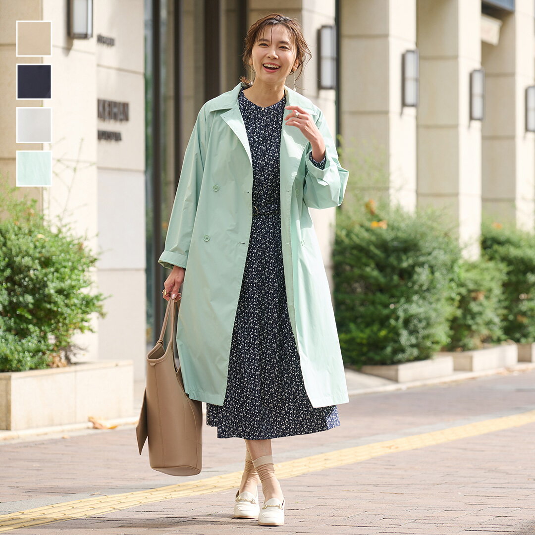 【KEYUCA公式店】晴雨兼用 UVカットトレンチコート[トレンチコート レディース 全天候対応 紫外線 UV対策 通勤 おしゃれ ]
