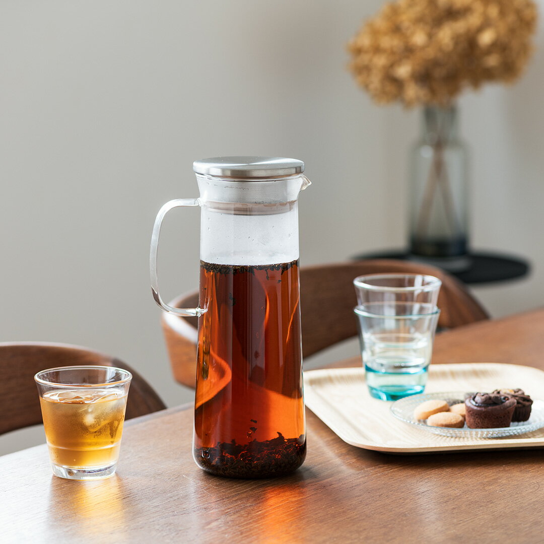 【KEYUCA公式店】ケユカ neotto 耐熱ガラスジャグ ガラスピッチャー 耐熱 耐熱ガラス 茶こし付き おしゃれ シンプル 冷蔵庫 冷蔵庫収納 ピッチャー ガラス 紅茶 ガラスポット お茶ポット ウォータージャグ 冷茶ポット ガラスジャグ ジャグ 電子レンジ対応 食洗機対応