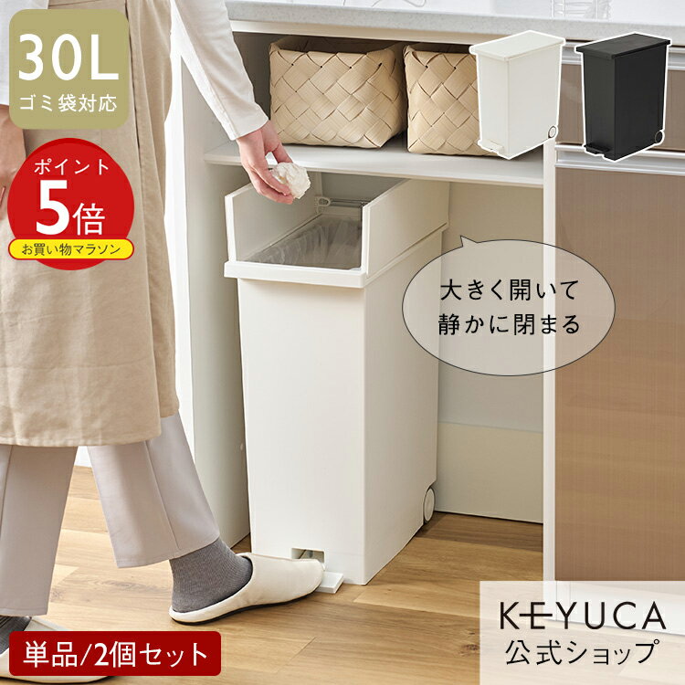 【KEYUCA公式店】ケユカ KEYUCA両開きダストボックス L（27L）単品/2個セ...