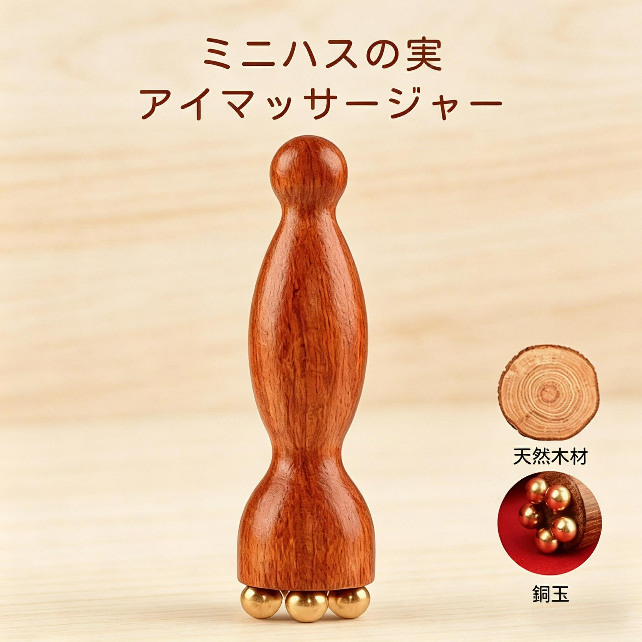美顔器 目元ケア フェイスケア ツボ押し 経絡 羊角 ひょうたん型 蓮の実型 天然素材 なめらか 多 ...