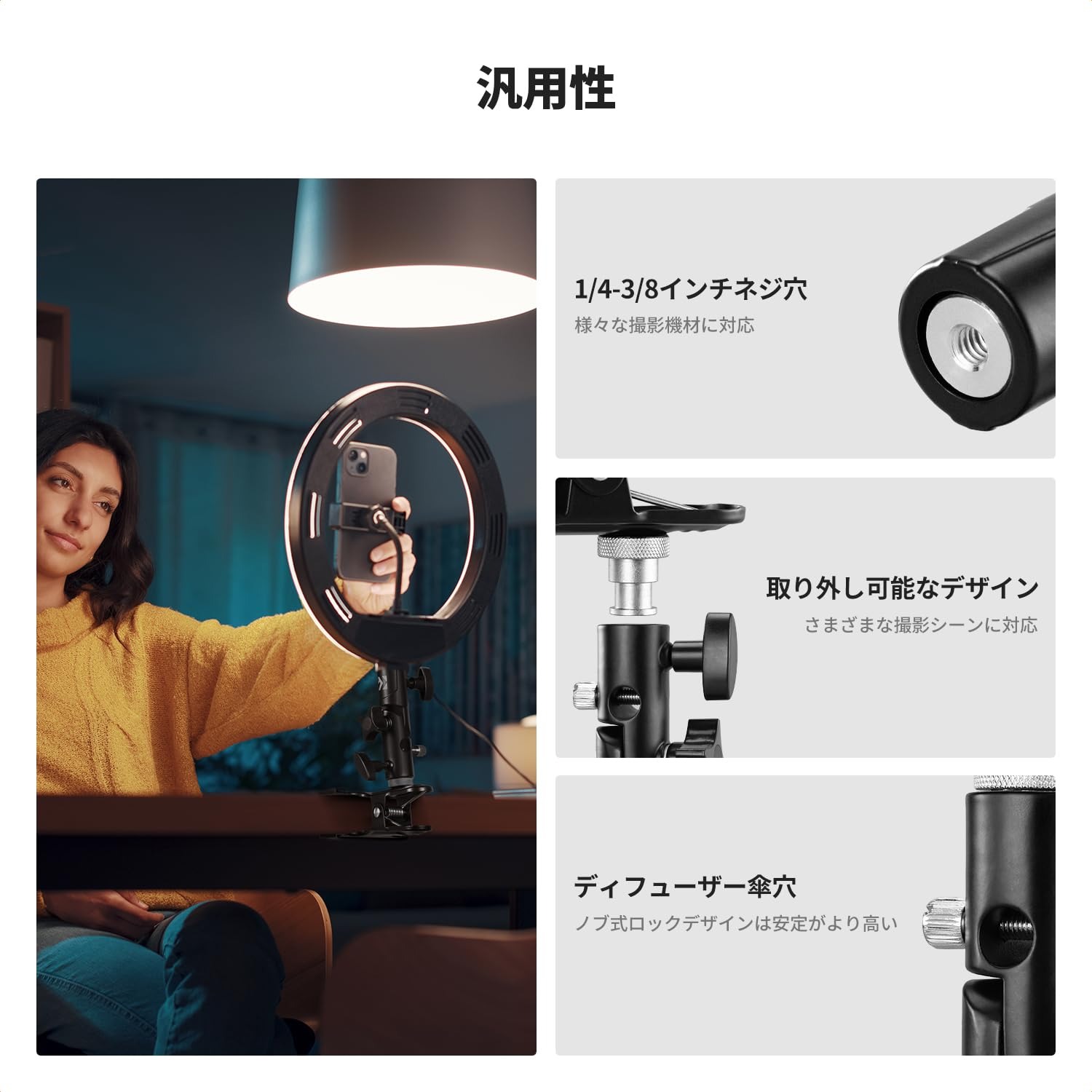 最大10%OFFxP2倍!! レフ板 クリップ クランプホルダー 撮影用 リフレクター クリッ...